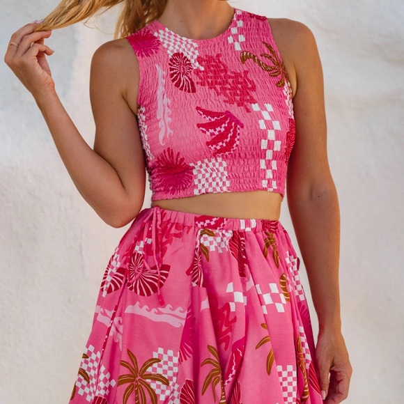 Pink Patterned Skirt - Picture 2 of 8